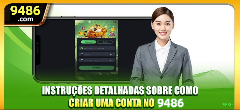 Imagem promocional da 658bet mostrando a plataforma e suas vantagens